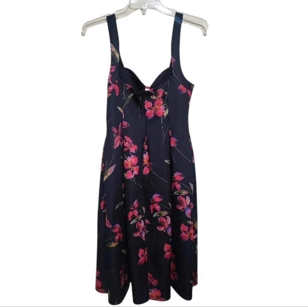 Asos Design Womens Black Floral Print Sleeveless Midi Dress Size 10 - Picture 3 of 8